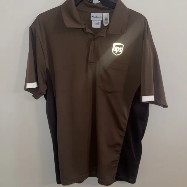 UPS United Parcel Service Size Small Brown Official Uniform Polo Shirt WearGuard