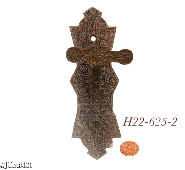 DOORBELL VICTORIAN HARDWARE PLATE LEVER handle cast iron eastlake 38.