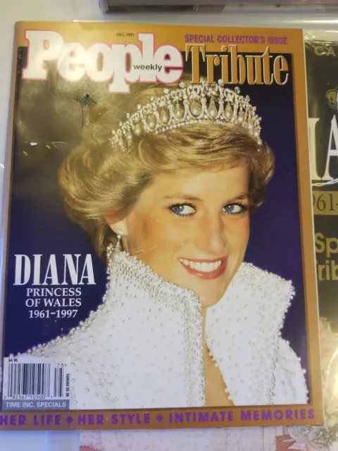 Lot 6 PRINCESS DIANA Tribute Commemorative Magazines , Books & calendar