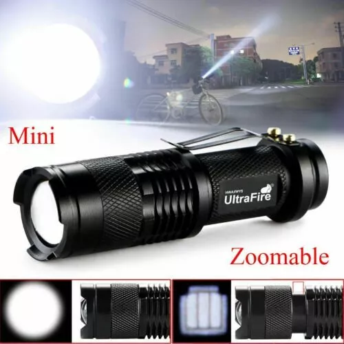 1/2X 5000lm CREE XM-L T6 LED Flashlight Aluminium Mini Zoomable Torch Ultrafire