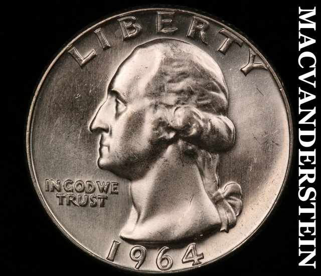 1964-D Washington Quarter-Choice Gem Brilliant Uncirculated Lustrous #N9609