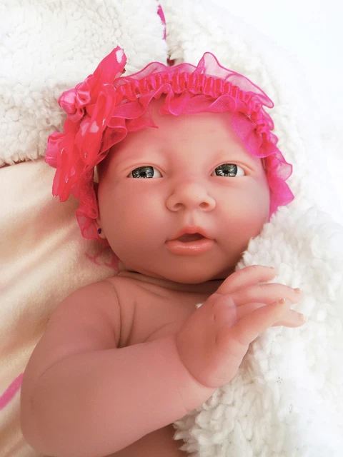 GREAT DEAL Reborn Girl Doll 15' Handmade Real Lifelike Baby Vinyl Silicone Alive