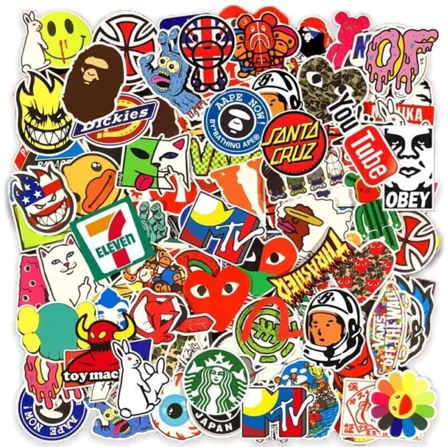 100Pcs HYPEBEAST STICKER BOMB PACK JDM JAP CAR STYLING VINYL LAPTOP SKATE DECALS