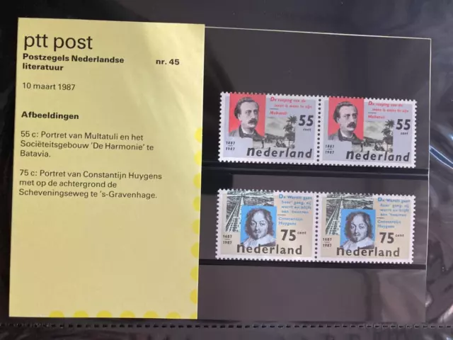 Niederlande 1987 Briefmarkenmappe postzegelmapje 45 postfrisch