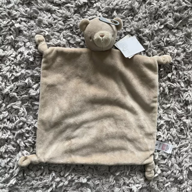 Tu Sainsburys Brown teddy bear comforter doudou blankie baby soft toy bnwt