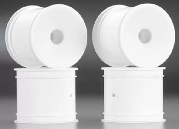 JConcepts 1/10th Scale Mono Front/Rear White Wheels, 12mm Hex/T4/T5M JCO3354W