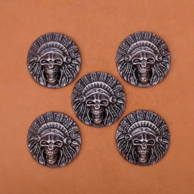 35mm 10pcs Southeast Naive Indian Head Western Saddle Leathercraft Conchos Decor