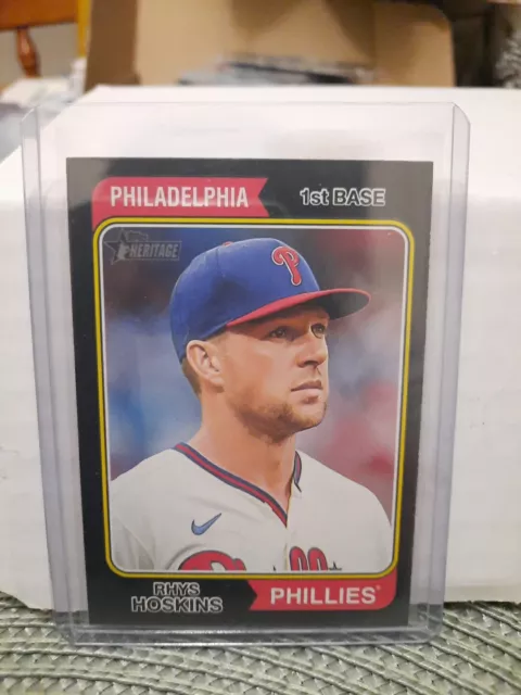 Rhys Hoskins Topps Heritage Baseball Black Border /50 SSP