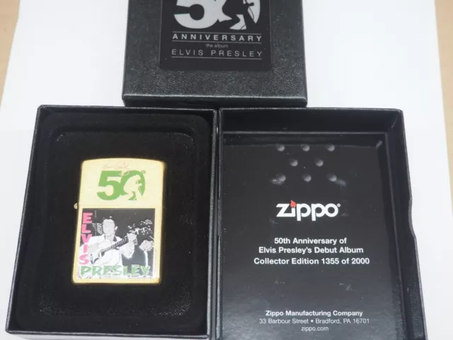 Rare Retired   Limited Edition Elvis 50th Anniversary Zippo Lighter