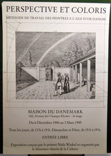 ANTIQUE POSTER 1984 HOUSE OF DENMARK Niels WINKEL