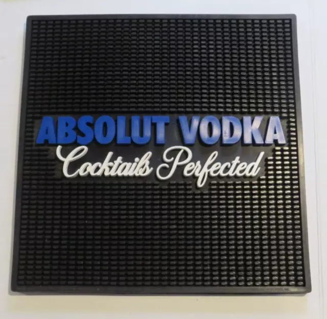 2012 Absolute Vodka Cocktails Perfected Rubber Bar Drip Drying Mat 13 1/2"