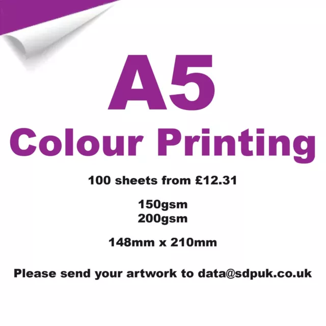 A5 Colour Leaflet Printing / Flyer Printing - Fast & Cheap