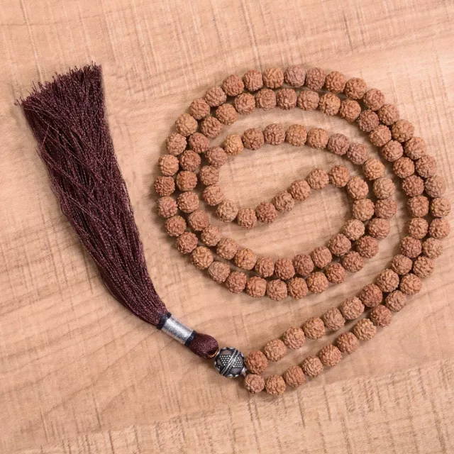 Uralte Mala 7MM, Rudraksha Halskette, 108 Mala Perlen, Rudraksha Mala