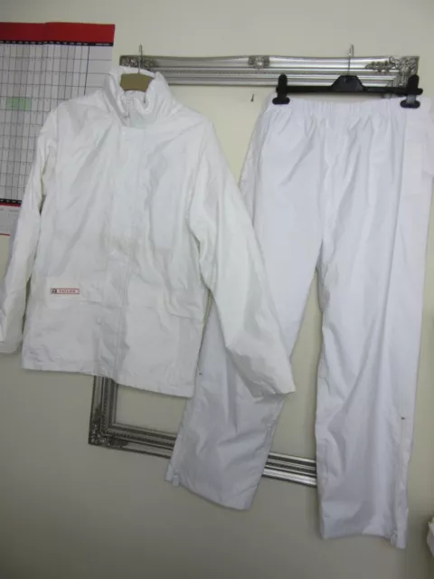 Taylor Lazer Tec ladies white 2-piece bowls jacket & trousers size Sm