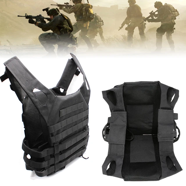 GILET TACTIQUE AIRSOFT gilet pareballes jeu de paintball poitrine rig wes EUR 25,00 PicClick FR