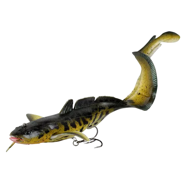 Savage Gear Fishing Lures 3D Burbot Fast Sinking Bait - 25cm 75g