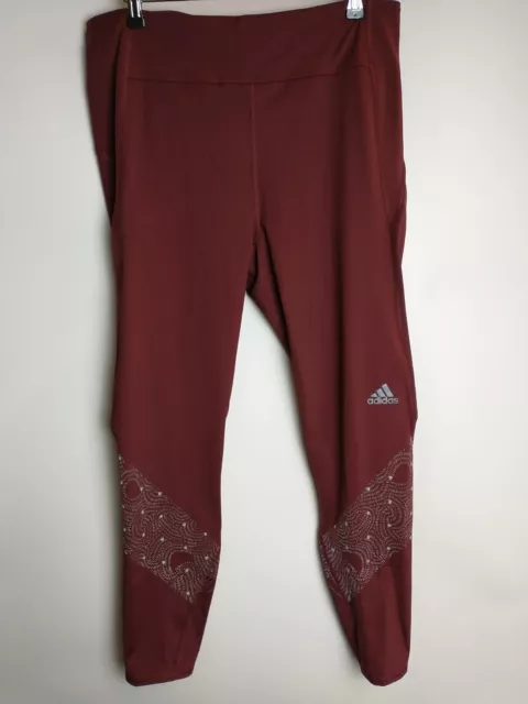 Leggings ajustados Adidas Own The Run radicalmente reflectantes 7/8 talla grande **** V148