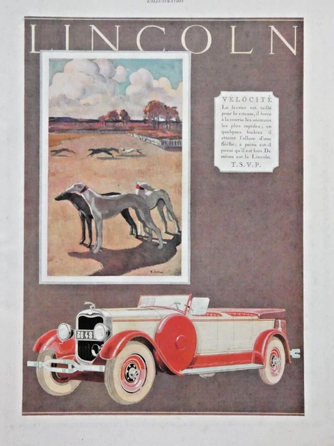 1927 Lincoln The Real Luxury Car Press Advertisement - Greyhound