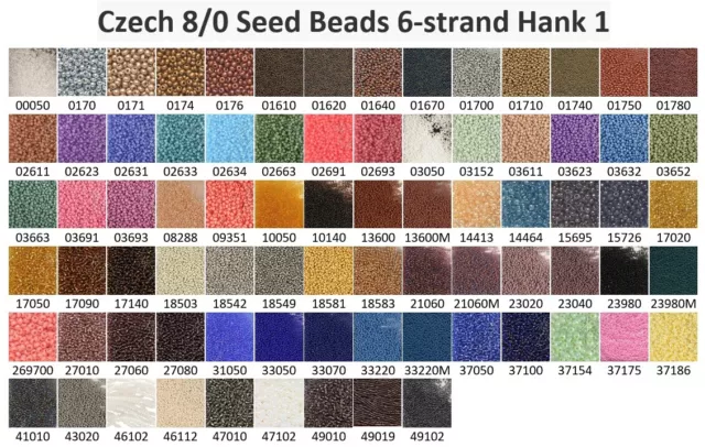 Czech 8/0 Preciosa Rocaille Glass Seed Beads 6-strand Mini Hank  or 22 g vial 1