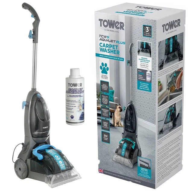 TOWER AQUAJETPLUS CARPET Washer TCW5 Allergen Removal Lightweight Blue