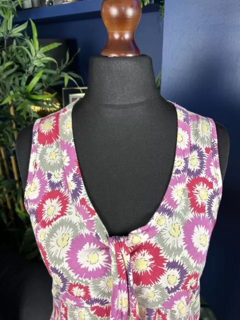 Boden Floral Vest Top Blouse Sleeveless Womens Small Pink