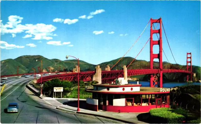 Postcard: Round House Rte. - GOLDEN GATE BRIDGE - San Francisco, California, USA