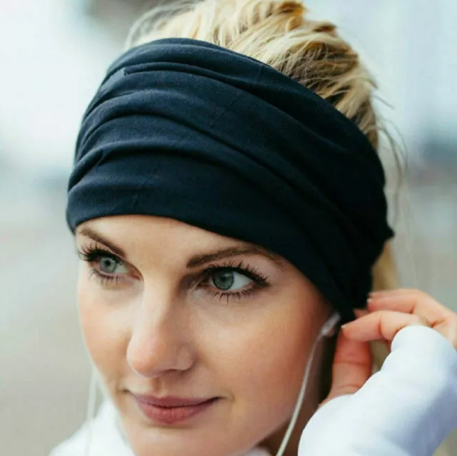 Women Lady Wide Sports Yoga Headband Stretch Hairband Elastic Hair Band Turban*