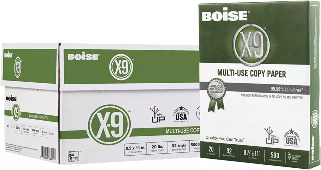 Boise® X-9® Multi-Use Print & Copy Paper, Letter Size (8 1/2" X 11"), 92 (U.S.)