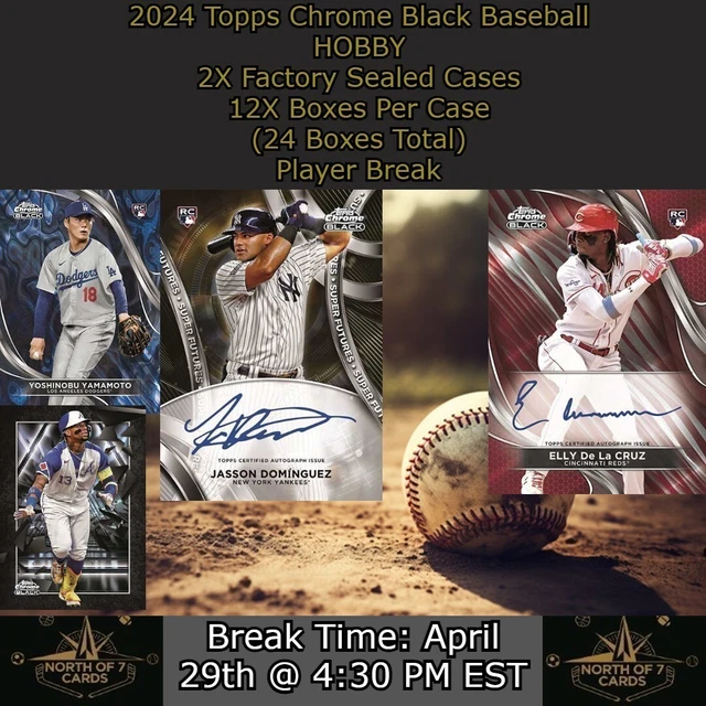 JUNIOR CAMINERO 2025 Topps Chrome Black Baseball Hobby 2X Case Player