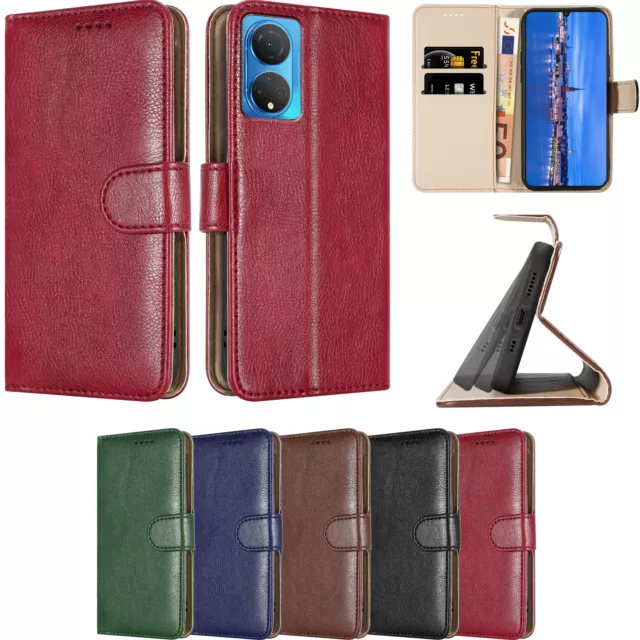 Shockproof Luxury Folio Leather Wallet Case Stand Phone Cover For Honor X7