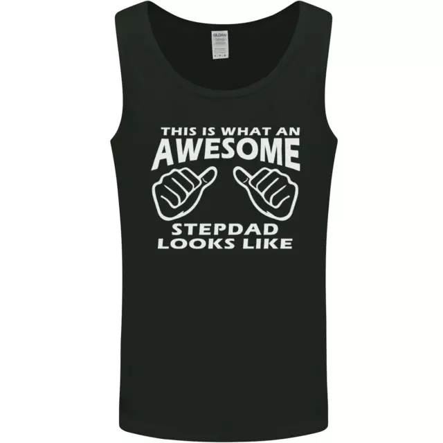 Awesome Stepdad Funny Fathers Day Step Dad Mens Vest Tank Top
