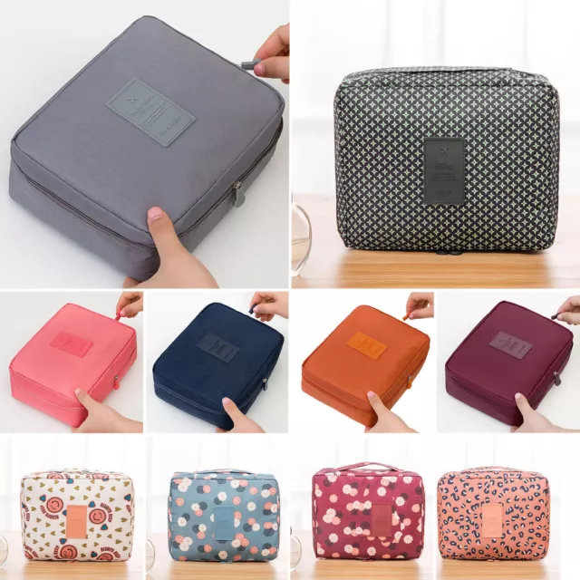 Women's Expandable Makeup Bag Hanging Wash Cosmetic Bags Toiletry Pouch Travel 3