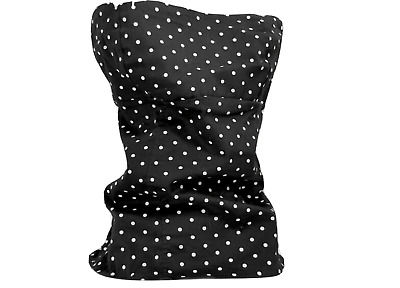UNBRANDED top Made in Italy Bustier/elastic top Behind Black cotton Polka Dot tU