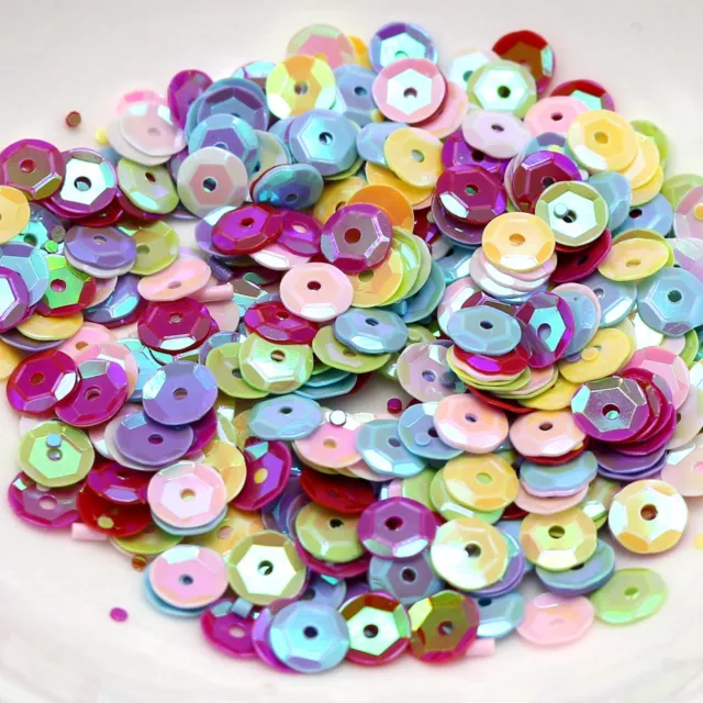 5000 Mixed AB Color 6mm CUP round loose sequins Paillettes sewing Wedding craft