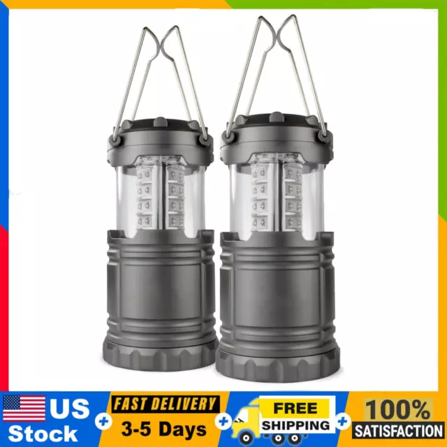 2 Pack Portable Outdoor LED Lantern Camping Lanterns, Hiking, Fishing
