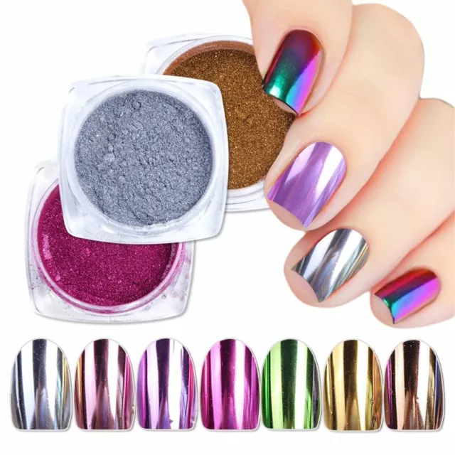 1pc Magic Mirror Nail Dip Powder UV Gel Polish Dust Dipping Chrome Nail Art Deco