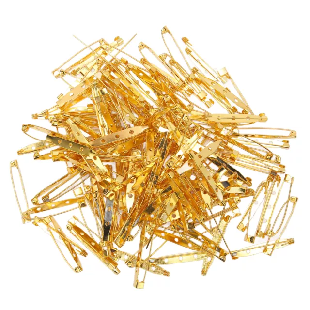 200x Gold Ty Pin 1.6in Rust Prevention Metal Pins For Clothes Crafting Jacket♡
