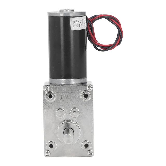 Moteur à Engrenages DC 12V Très Lent - 2 Tours/minute, Type Vis Sans Fin, Pour Projets DIY