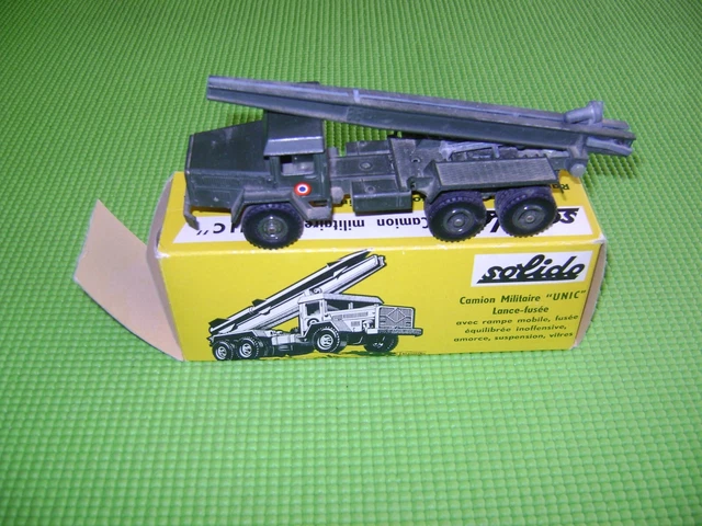 Solido 201 – Camion Militaire UNIC Lance-fusées – Miniature En Boîte D’origine – Occasion