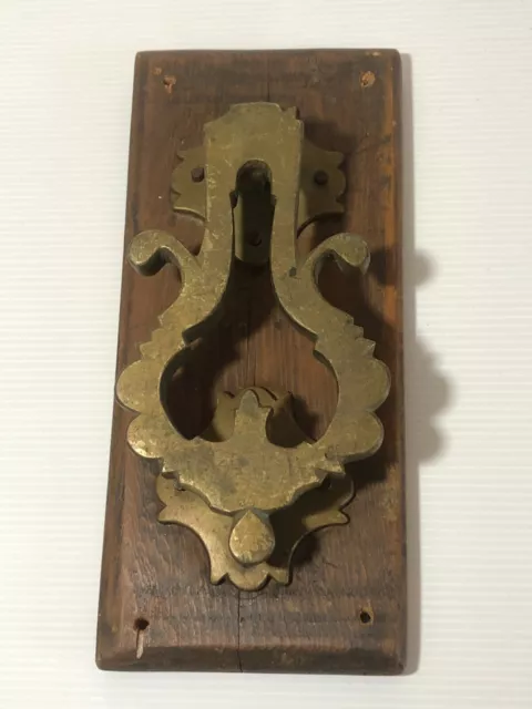 Ancienne grosse poignée Heurtoir de Porte en bronze  frappe porte ²