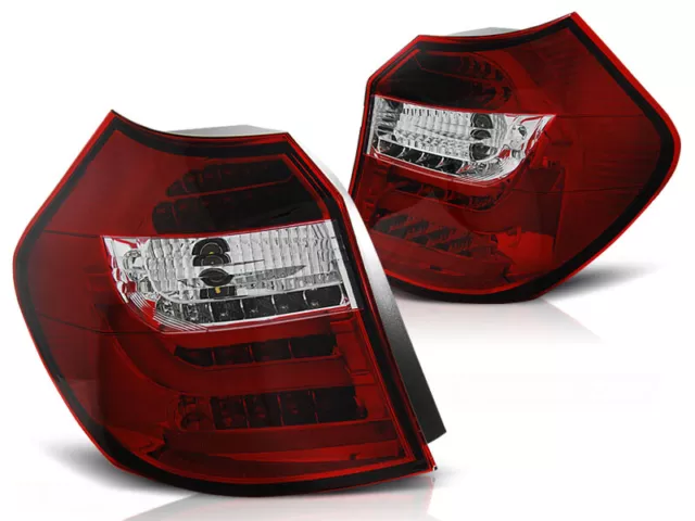 LTI LED Rückleuchten für BMW 1 Series 1er E87 E81 2007-2011 Rot Weiss DE LDBM87-