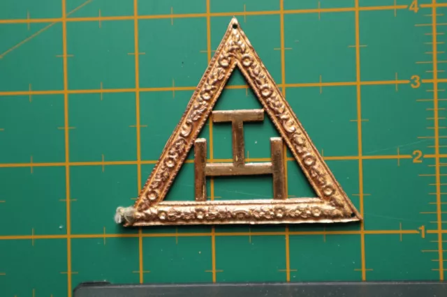 Antico Massonico Regalia Reale Arco Triple Tau Grembiule Distintivo Di