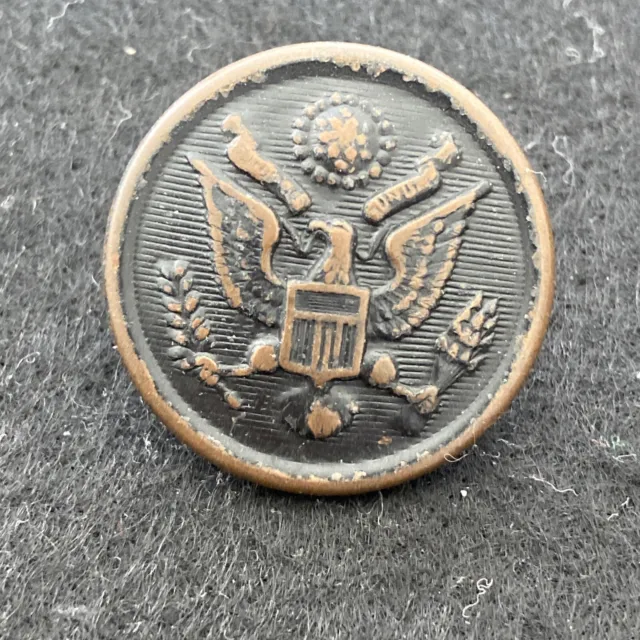 Antique US Army Great Seal Uniform Button, Metal Works