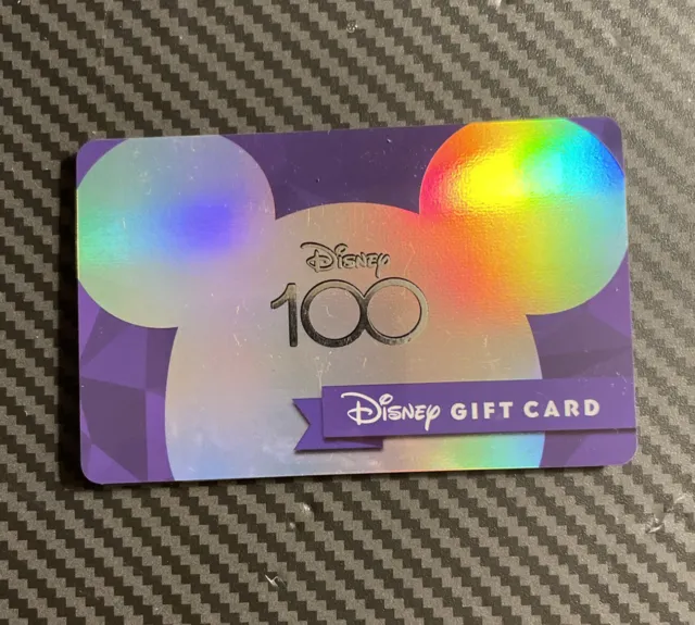 Disney Gift Card 100th Anniversary - Not Die Cut Ears - Collectible - No Value