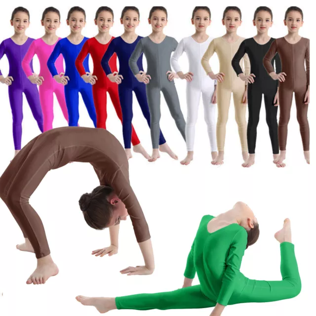 Girl Kids Ballet Jumpsuit One Piece Gymnastics Bodysuit Dance Rompers Activewear