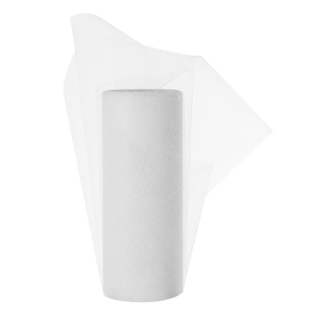 Rotolo/rotolo tessuto tulle rosso rotoli tulle 6 pollici x 100 iarde bianco