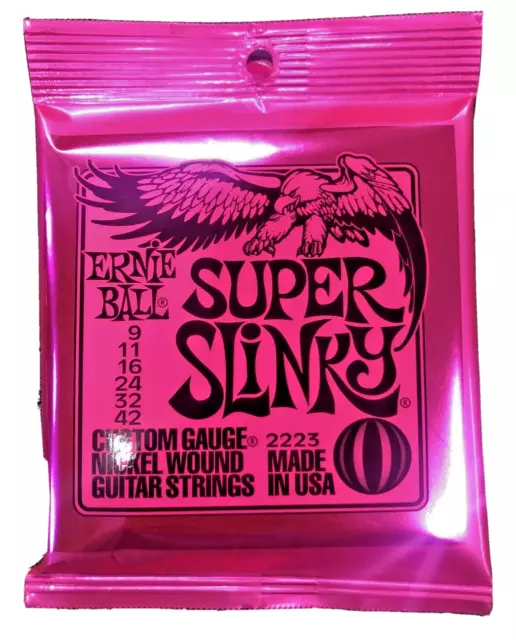 Ernie Ball  Corde Per Chitarra Elettrica 2223 Super Slinky Muta Set da 6 9-42