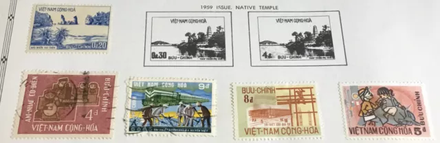 Five Vietnam Stamps