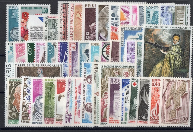 ISB Collection – Année Complète France 1973 Timbres Neufs, Bloc Année Complète En Parfait État