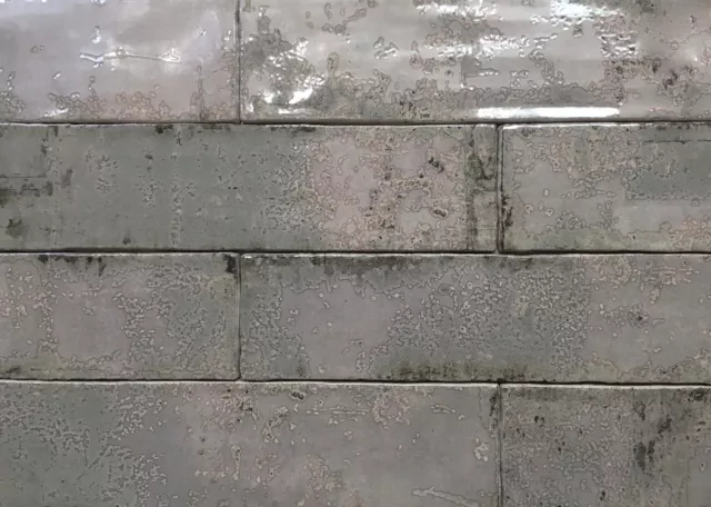 3x12 Palermo Collection Smoke Gray Glazed Ceramic Tile Backsplash Wall Bath